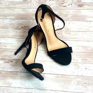 LILIANA black open toed heels